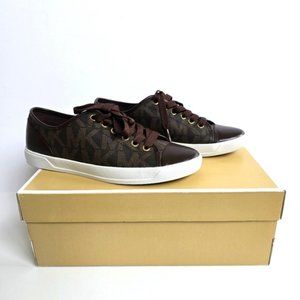 NEW MICHAEL Michael Kors MK City Sneakers Brown Size 7.5 M